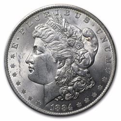 1884-O Morgan Silver Dollar BU MS-63