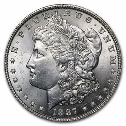 1887 Morgan Silver Dollar BU MS-63