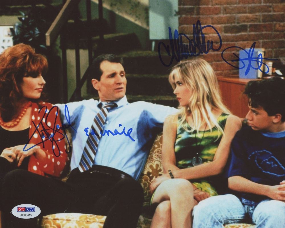 Married With Children 8x10 Photo Signed By 4 With Christina Applegate Katey Sagal Ed O Neill