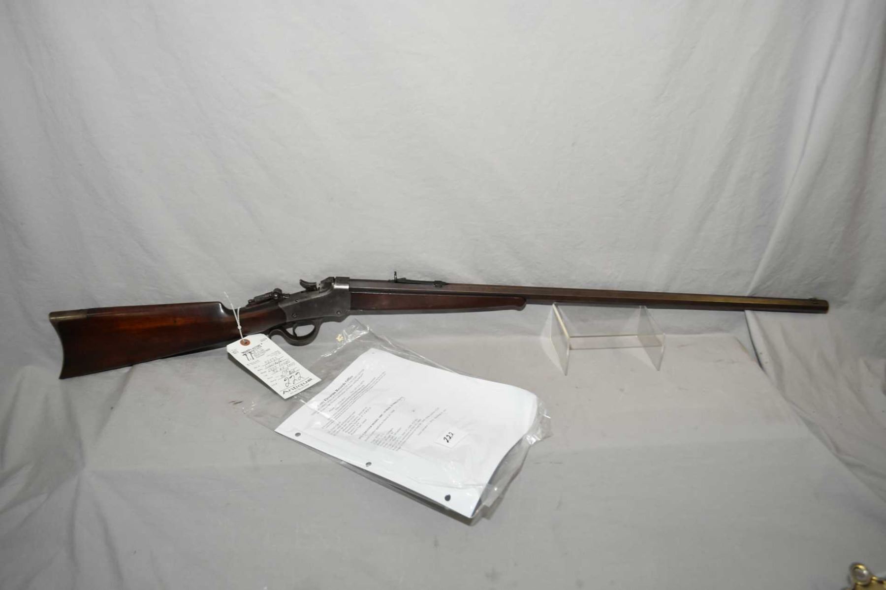 Winchester Model 1885 Low Wall .32 Rimfire Long Cal SIngle Shot Falling