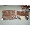 Image 1 : Lot of Two Large Brown Metal Military Ammo Boxes [ great for storage ]