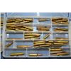 Image 2 : Lot of Four Plastic Trays : Collector's Ammo Samples & Brass with index cards on listing of contents