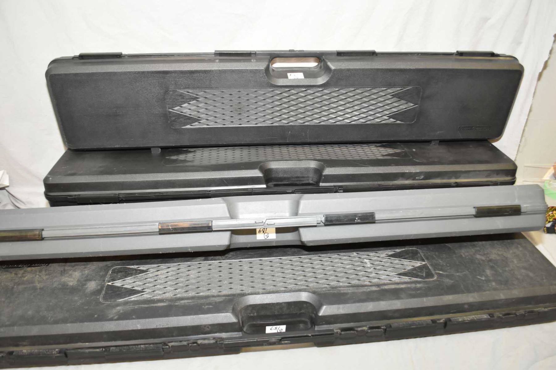 Lot of Four Gun Guard Hard Plastic Foam Lined Rifle Cases