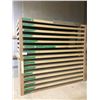 Image 1 : 15 TIER HEAVY DUTY WOOD STOCK RACK - APPROX. 8 X 4.5 FT