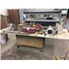 Image 1 : MOBILE WOOD WORK BENCH - APPROX. 9 X 4 FT