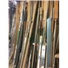 Image 1 : CONTENTS OF WOOD RACK: STEEL L-BAR, EDGING, PIPE & MORE