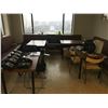 Image 1 : 4 TABLES, 9 CHAIRS, CORNER SHELF & STORAGE CABINET