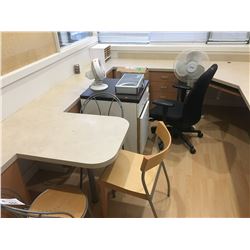 MISC. OFFICE CHAIRS, CABINETS, POKER SET & FANS