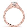 Image 2 : 1 CTW Certified VS/SI Princess Diamond Solitaire Ring 18K Rose Gold - REF-346X4R - 28126