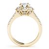 Image 2 : 1.55 CTW Certified VS/SI Diamond Solitaire Halo Ring 18K Yellow Gold - REF-175M8F - 26669