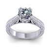 Image 4 : 1.06 CTW Solitaire Certified VS/SI Diamond Ring 14K White Gold - REF-286N6A - 38535