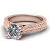 Image 2 : 1.06 CTW Solitaire Certified VS/SI Diamond Ring 14K Rose Gold - REF-286V6Y - 38536