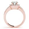 Image 4 : 2.21 CTW Certified VS/SI Diamond 2Pc Wedding Set Solitaire Halo 14K Rose Gold - REF-432M9F - 31314