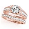 2.11 CTW Certified VS/SI Diamond Solitaire 2Pc Wedding Set Antique 14K Rose Gold - REF-535X5R - 3155