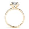 Image 4 : 1.26 CTW Certified VS/SI Cushion Diamond 2Pc Set Solitaire Halo 14K Yellow Gold - REF-233M5F - 31402