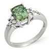 2.55 CTW Green Tourmaline & Diamond Ring 10K White Gold - REF-45H8M - 10334