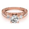 1.38 CTW Certified VS/SI Diamond Solitaire Antique Ring 18K Rose Gold - REF-395N5A - 27283