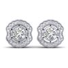 1.50 CTW Certified VS/SI Diamond Art Deco Stud Earrings 14K White Gold - REF-196Y2X - 30540