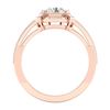 Image 4 : 1 CTW VS/SI Diamond Solitaire Art Deco Ring 18K Rose Gold - REF-318M3F - 36873