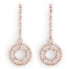 1.0 CTW Certified VS/SI Diamond Earrings 14K Rose Gold - REF-109A3V - 10303