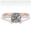 1.03 CTW Cushion Cut VS/SI Diamond Engagement Designer Ring 18K Rose Gold - REF-285K2W - 32429