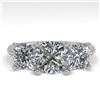2.0 CTW Cushion Cut VS/SI Diamond 3 Stone Designer Ring 18K White Gold - REF-447Y2X - 32475