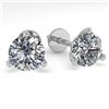 1.0 CTW Certified VS/SI Diamond Stud Earrings Martini 14K White Gold - REF-117X6R - 38308