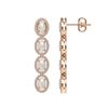 Image 2 : 4.05 CTW Opal & Diamond Earrings Rose Gold 10K Rose Gold - REF-112M7F - 40518