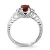 Image 2 : 2.13 CTW Ruby & Diamond Ring 18K White Gold - REF-81A6V - 13902