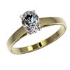 Image 2 : 1 CTW Certified VS/SI Quality Oval Diamond Solitaire Ring 10K Yellow Gold - REF-297A2V - 32993