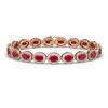 Image 1 : 15.2 CTW Ruby & Diamond Bracelet Rose Gold 10K Rose Gold - REF-255V3Y - 40455