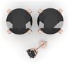 Image 2 : 4.0 CTW Black Diamond Stud Designer Earrings 18K Rose Gold - REF-120M2F - 32324