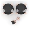 Image 2 : 4.0 CTW Black Diamond Stud Designer Earrings 18K Rose Gold - REF-120M2F - 32324