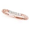 Image 4 : 1 CTW Certified VS/SI Diamond 3 Stone Solitaire Ring 18K Rose Gold - REF-186M4F - 28042