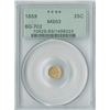 Image 1 : California Fractional 25c 1859, Octagon Liberty gold PCGS graded MS63