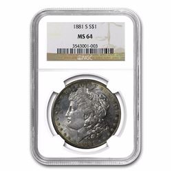 1881-S Morgan Dollar MS-64 NGC