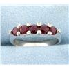 Image 1 : Natural Ruby and Diamond Band Ring