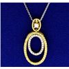Image 1 : Fancy Yellow and White 3/4 Ct TW Diamond Pendant