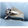Image 2 : Diamond & Sapphire Ring