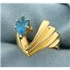 Image 2 : 1.5ct Blue Topaz Ring in Modern Style Setting