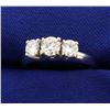 Image 1 : .9ct TW Three Stone Diamond Ring