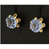 Image 2 : Sky Blue Crystal Stud Earrings