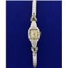 Image 2 : Vintage 14k Gold and Diamond Helbros Wrist Watch