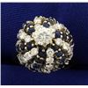 Image 1 : 2 1/2ct TW Diamond and Sapphire Ring