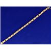 Image 1 : 3ct Champagne Diamond and Ruby Line Tennis Bracelet