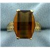 Image 1 : Checker Board Cut Smokey Quartz Ring