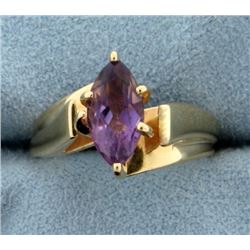 Amethyst Solitaire Ring