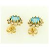 Image 3 : Blue Topaz and Diamond Earrings