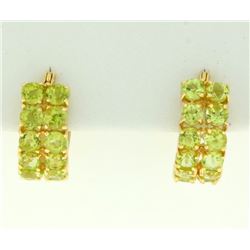 Peridot Hoop Earrings