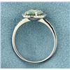 Image 3 : Fancy Cut Green Amethyst and Diamond Ring